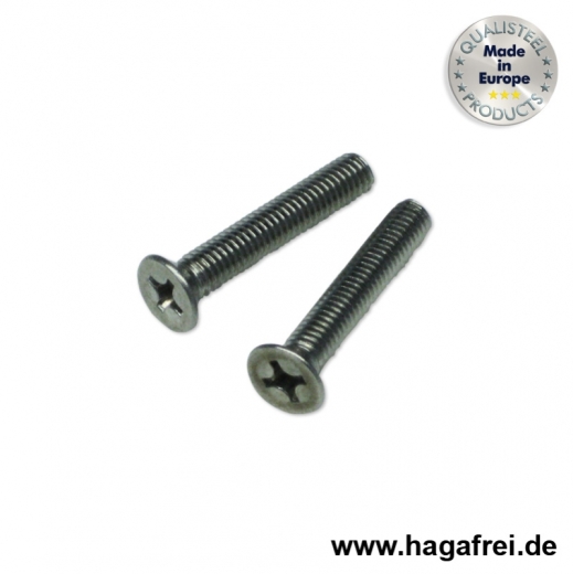 2 Edelstahlschrauben M6 x 35 für Toranschlag