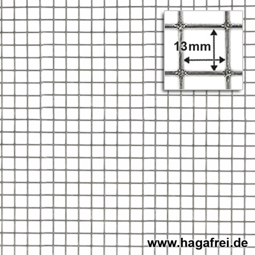 Punktgeschw. Gitter verzinkt 13x13x0,8mm 5m Rollen