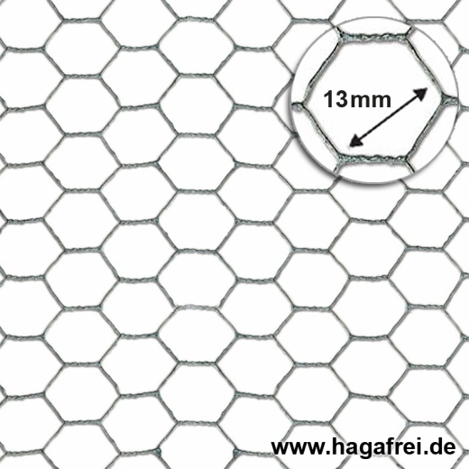 Sechseckgeflecht verzinkt 13x0,7mm 25m Rollen