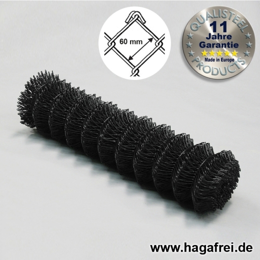 Maschendraht 15m schwarz Maschung 60x60mm, 2,8mm Drahtstärke