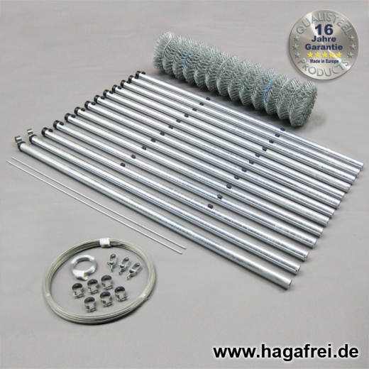 extra-stabiles Zaunset Pfosten Ø60mm dickverzinkt 50X50x3,0mm 1m75 X 25m