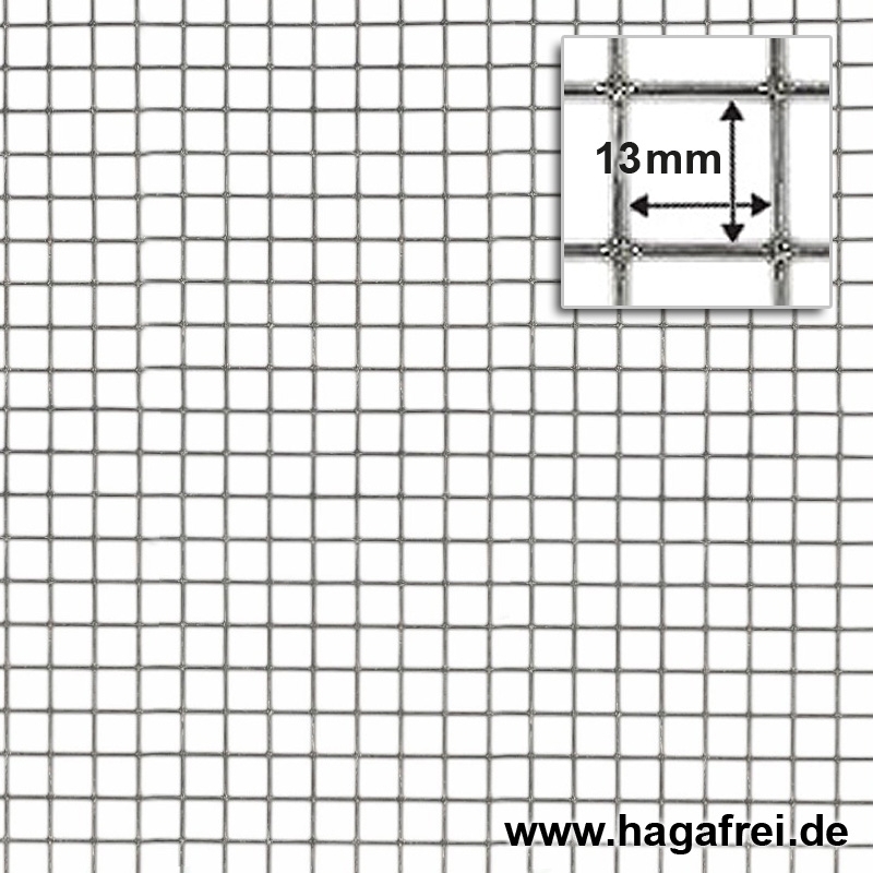 Punktgeschw. Gitter verzinkt 13x13x0,8mm 10m Rollen