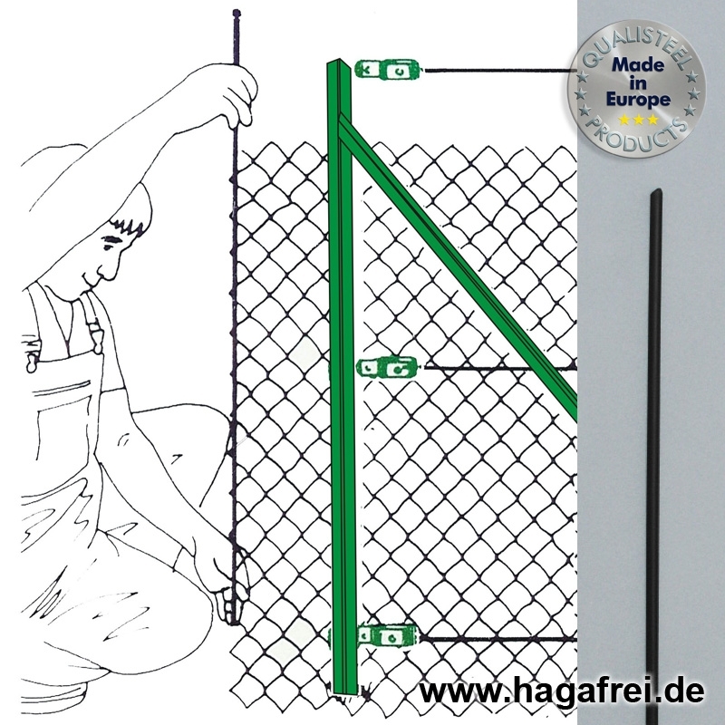 Geflechtspannstab schwarz