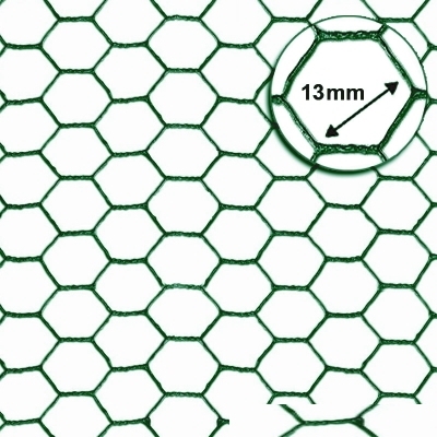 Sechseckgeflecht grün 13 x 1,0mm 25m Rollen