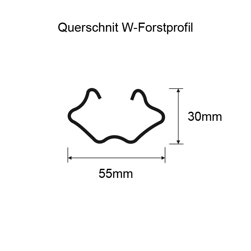 W-Forstprofil 1500mm feuerverzinkt