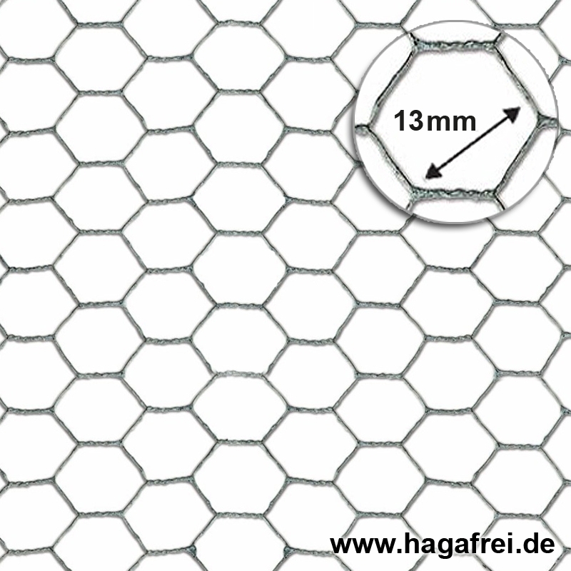 Sechseckgeflecht verzinkt 13x0,7mm 10m Rollen