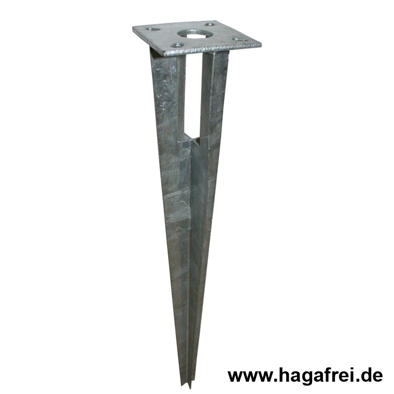 Einschlaghülse fvz für Pfosten Ø34mm 100x100x510mm