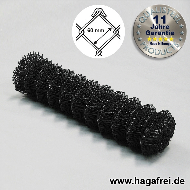 Maschendraht 25m schwarz Maschung 60x60mm, 2,8mm Drahtstärke