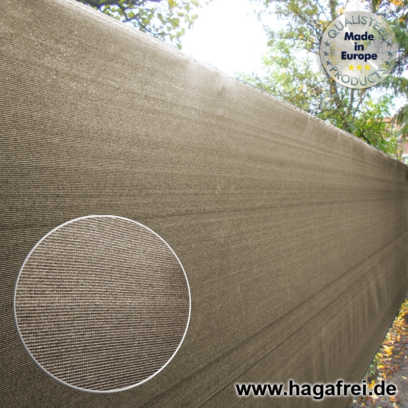 Sichtschutznetz 370 gr/m² sandgrau 25m Rollen