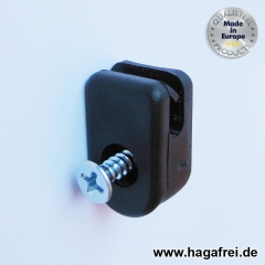 Spanndrahthalter mit selbstschneidender Schraube