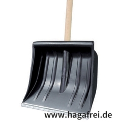 Schneeschaufel aus Kunststoff mit Stiel