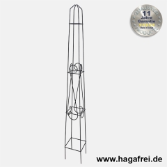 Obelisk Orelia quadratisch 130 cm schwarz