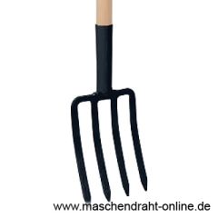 Gartengabel mit Holzgriff und geradem Stiel 0,90 m / 113-A