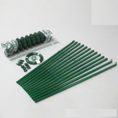 Profi-Zaunset Rundpfosten Ø60 Maschendraht 25m x 1,25m grün 50 x 50 x 3,1 mm